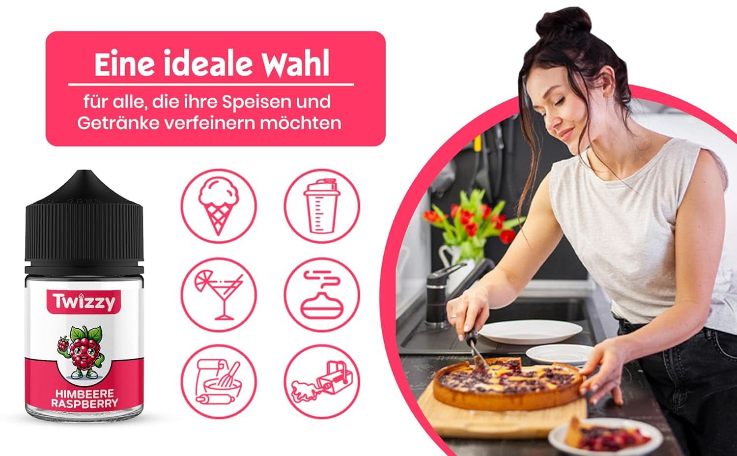 Twizzy, intenso sabor a frambuesa, 60 mililitros Arome Naty Shop