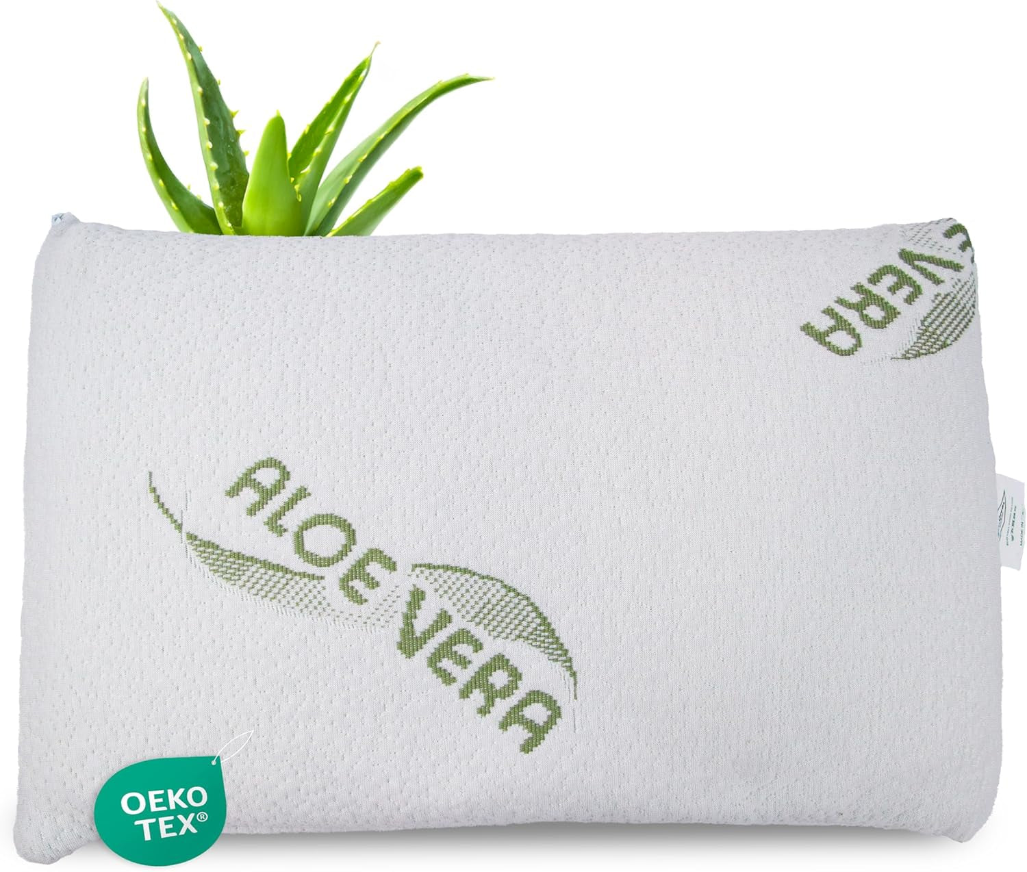 Maxxgoods Almohada Ortopédica Almohada de Espuma de Gel Visco con Funda Protectora de Aloe Vera y Funda Interior 100% Algodón - Almohada para Dormir boca abajo, boca arriba y de lado (42 cm x 70 cm x 12 cm) Naty Shop Almohadas Ortopédicas Cervicales 50 X 30 X 5 cm