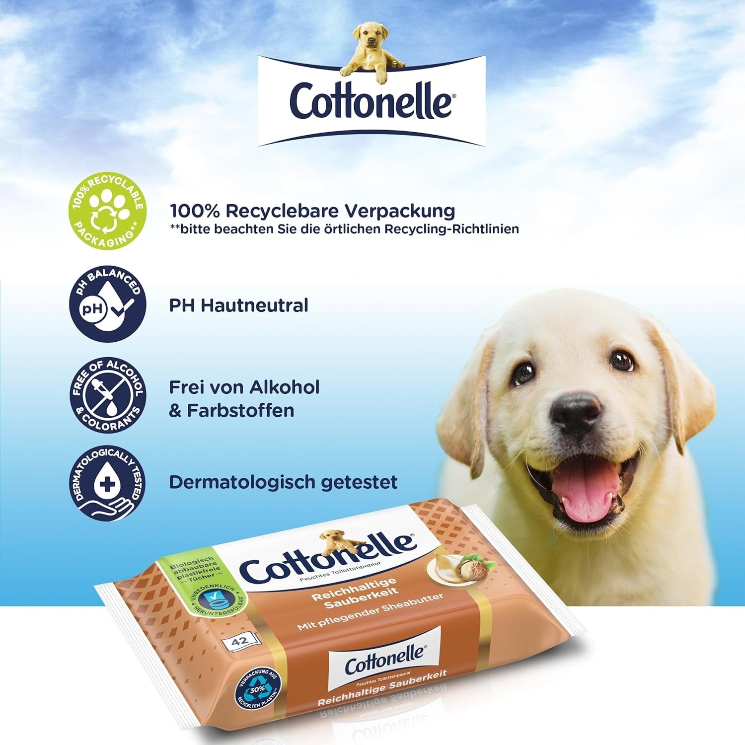 Toallitas húmedas, My Spa Experience - Cachemira y manteca de karité, biodegradables, sin plástico, resellables, paquete económico, 12 x 42 toallitas húmedas