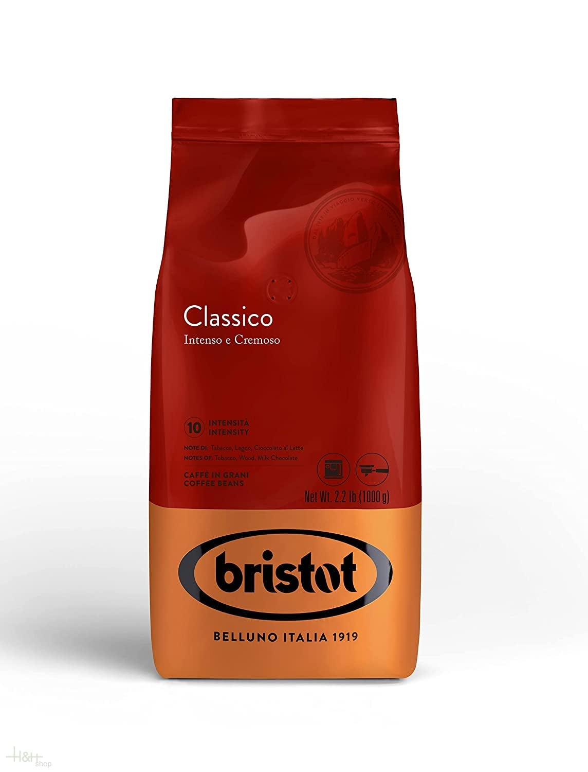 x Bristol Miscela Classico Café espresso en grano 1 kg.