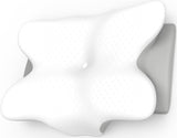 Almohada Cervical Ergonómica Viscoelástica con Funda Extraíble y Lavable para Dormir Ortopédicamente, Dolor de Cuello y Dolor Abdominal (55X35X13Cm) Naty Shop Almohadas Ortopédicas Cervicales Gris Tamaño Estándar 55X35X13/10Cm