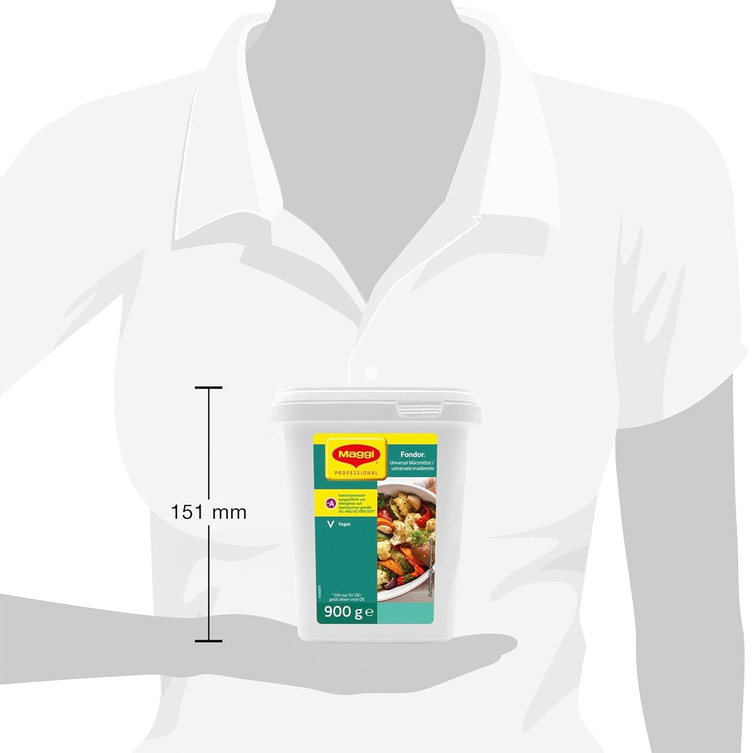 Maggi Professional Fondor Universal-Würzmittel o.k.A., vegan Würzmischung, 1er paquete (1 x 900g Gastro Box)