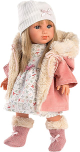 Llorens 1053541 Elena Cabello Rubio Ojos Azules Muñeca De Cuerpo Suave De Moda Incluye Traje De Moda Con Abrigo Con Capucha 35 Cm
