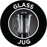 Russell Hobbs Batidora con base 2 en 1 [batidora con vaso de vidrio de 1,5 l y mini batidora de 0,6 l - To-Go-Trinkflasche Inkl. Deckel] Spülmaschinenfest, Función Impuls-/Ice-Crush, Becher BPA Frei, Edelstahl 23821-56 Cocina Naty Shop