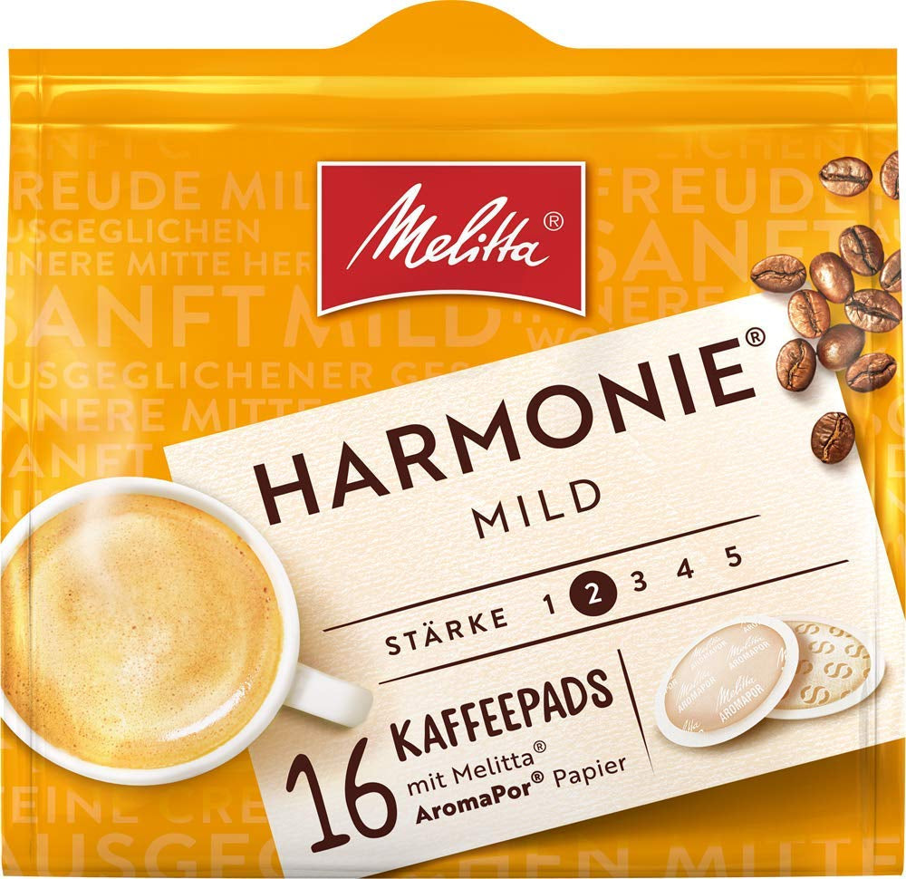 Melitta BellaCrema Intenso gemahlener Röstkaffee in Kaffee-Pads 10 x 16 Pads & Harmonie leve gemahlener Röstkaffee in Kaffee-Pads 10 x 16 Pads