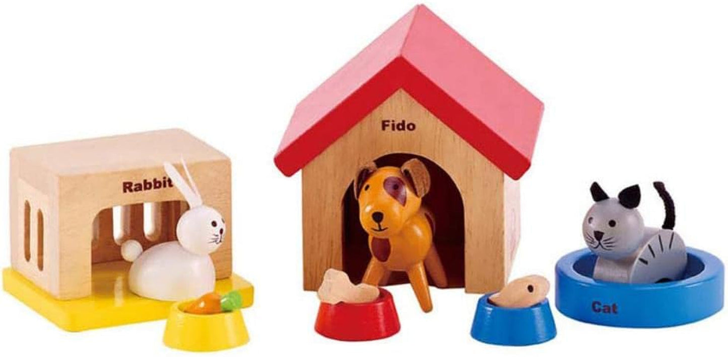 Hape E3459 - Habitación infantil, pequeña Casas de muñecas Naty Shop Mascotas