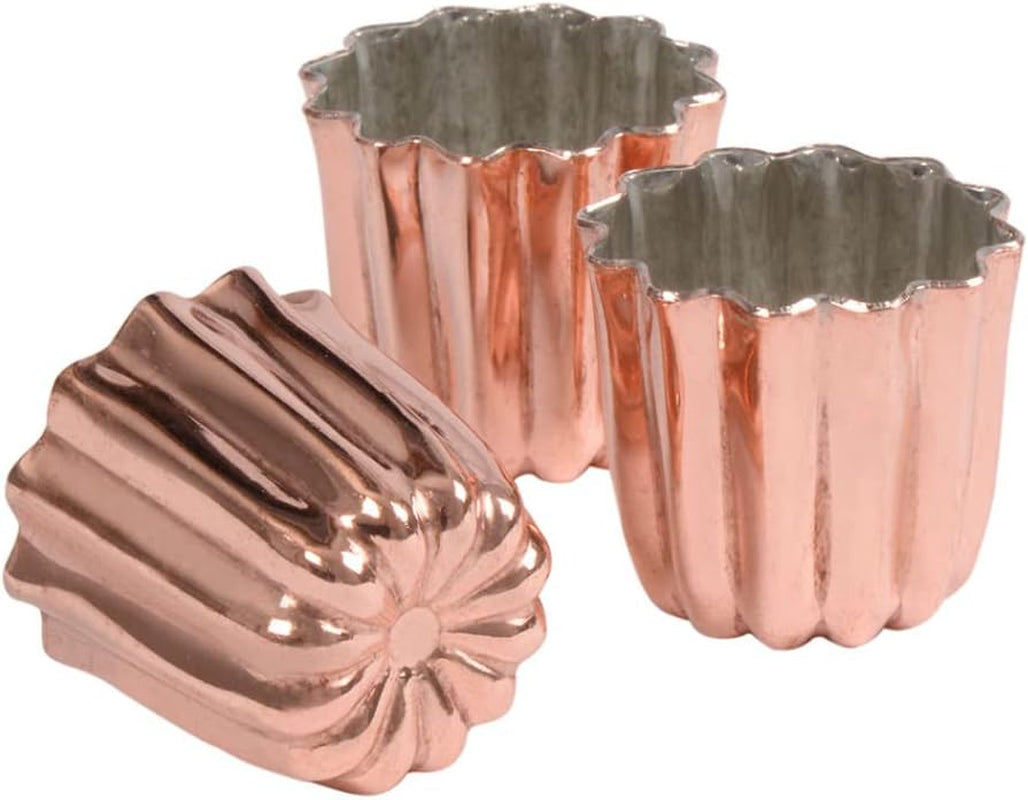 Moldes para hornear, cobre, 17,5 x 6 x 6 cm, 3 piezas Moldes y bandejas para hornear Naty Shop