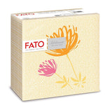 Fato - Servilletas de papel seco, airlaid, efecto textil, paquete de 50 servilletas, 40X40 plegadas en formato 4, Tropicana Decor