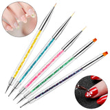 Nagel Pinsel 5 piezas Nagel Art Fineliner Pinsel, Nagel Pinsel Set Pinsel para pincel de uñas Nagellack Pinsel Art Pen para diseño de arte de uñas DIY. (Pintura-1)