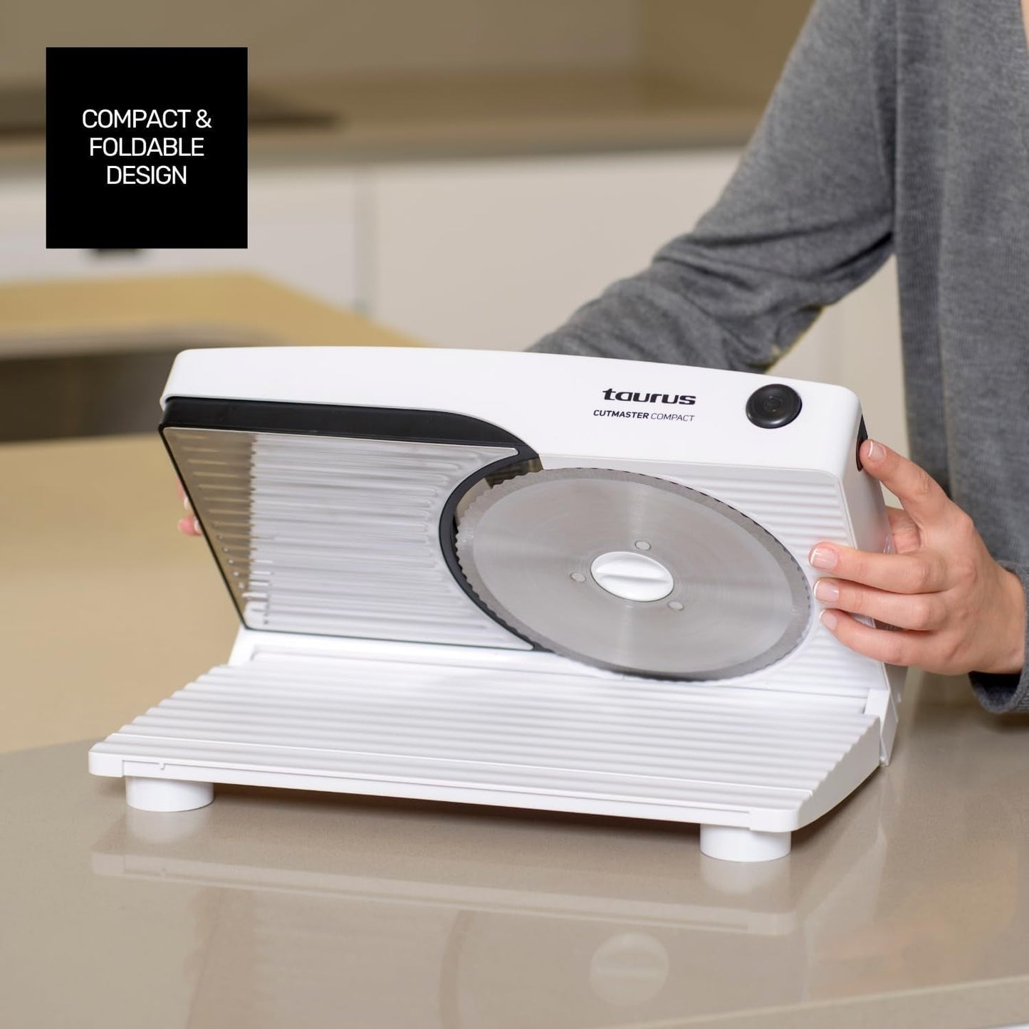 Cutmaster Compact, rebanadora, acero inoxidable, 100 W Trituradoras y Rebanadoras Naty Shop