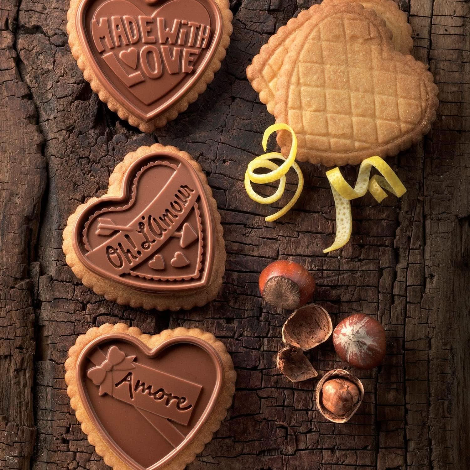 Silikomart 22.166.77.0165 CKC06, Set forma chocolate y cortador de cocina Naty Shop
