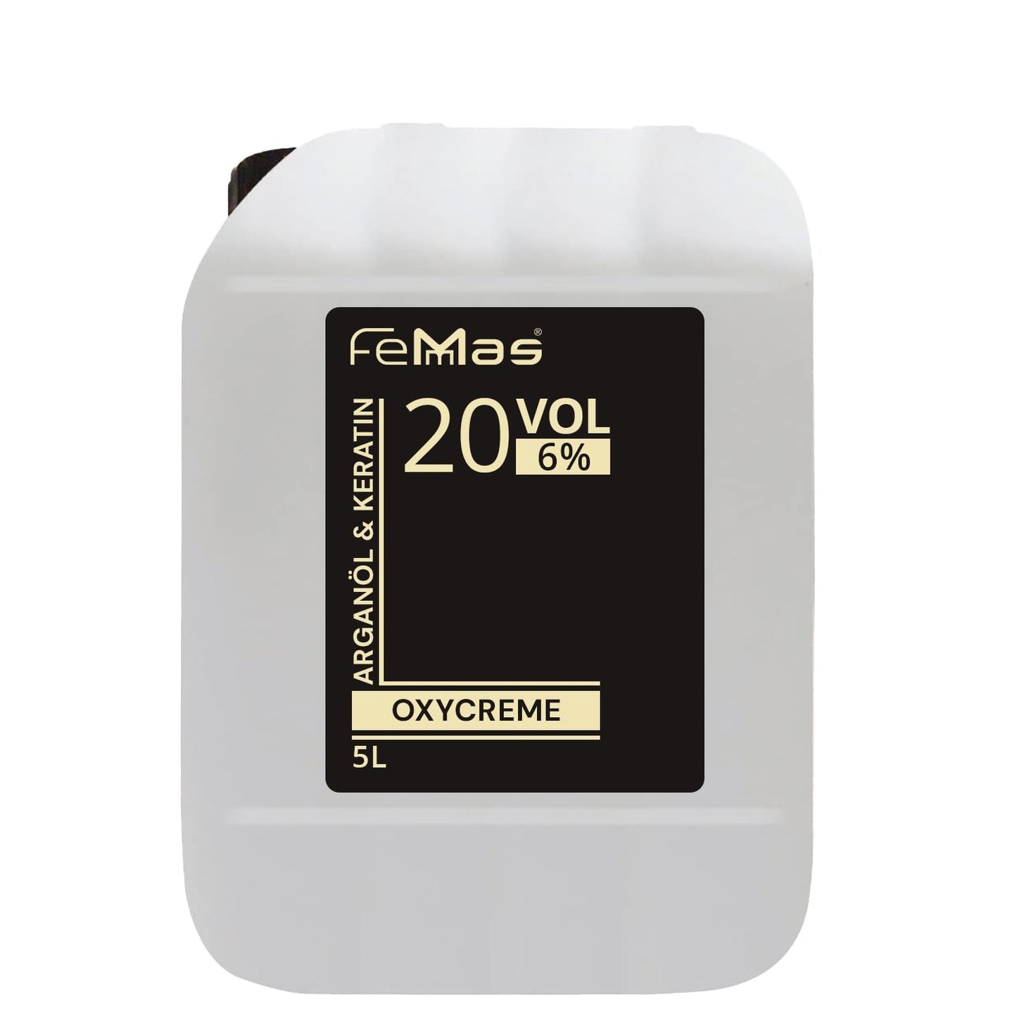 FemMas Oxycreme al 6% 1000 ml I Oxidante para coloración y teñido del cabello I Fácil aplicación y fijación óptima I Revelador para resultados uniformes con calidad de salón I Revelador colorante Tinte para el cabello Naty Shop 6 5 litros (1 paquete)
