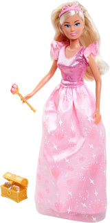 Simba Steffi Love Princess Diamond Princess Play Doll con cofre del tesoro mágico, cetro y diamantes, 29 cm, a partir de 3 años