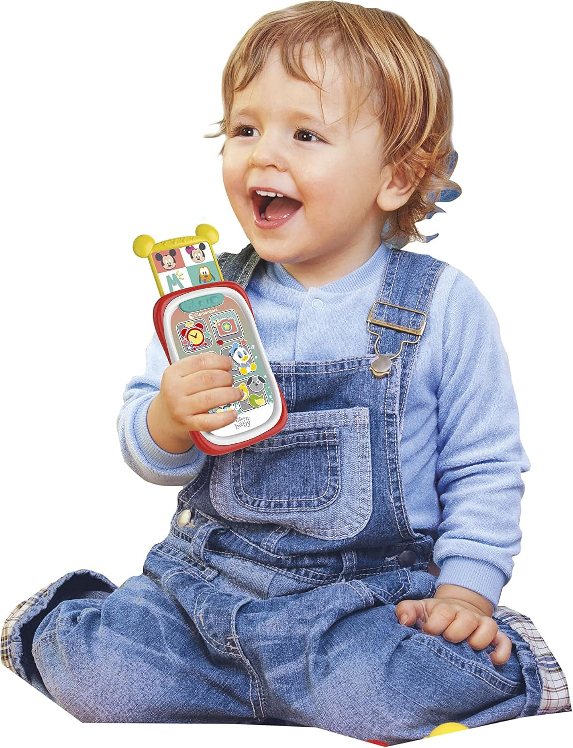 Clementoni 17711 Disney Baby Baby Mickey Smartphone, Móvil Infantil con Efectos de Luz y Sonido, Juguete Interactivo para Niños de 9 a 36 Meses, M, Multicolor Bebe Toys Naty Shop