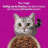 WHISKAS PURE DELIGHT Comida húmeda en gelatina 24 x 85g Ragú clásico (4 paquetes) 48 sobres racionados