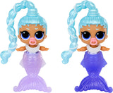 Jajaja ¡Sorpresa! Mermaid Makeover Magic Baby Sisters - Cola de sirena que cambia de color con bola de almeja para exhibición, 6 muñecas coleccionables - Edades 4+