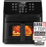 COSORI Freidora de Aire Caliente Airfryer, Freidora de Aire 12 en 1 XXL 6.2L, Freidora de Aire Caliente con Ventana de Vista y Recordatorio de Revolver, 80 Recetas Electrodomésticos Naty Shop Negro 6.2L Clear Blaze