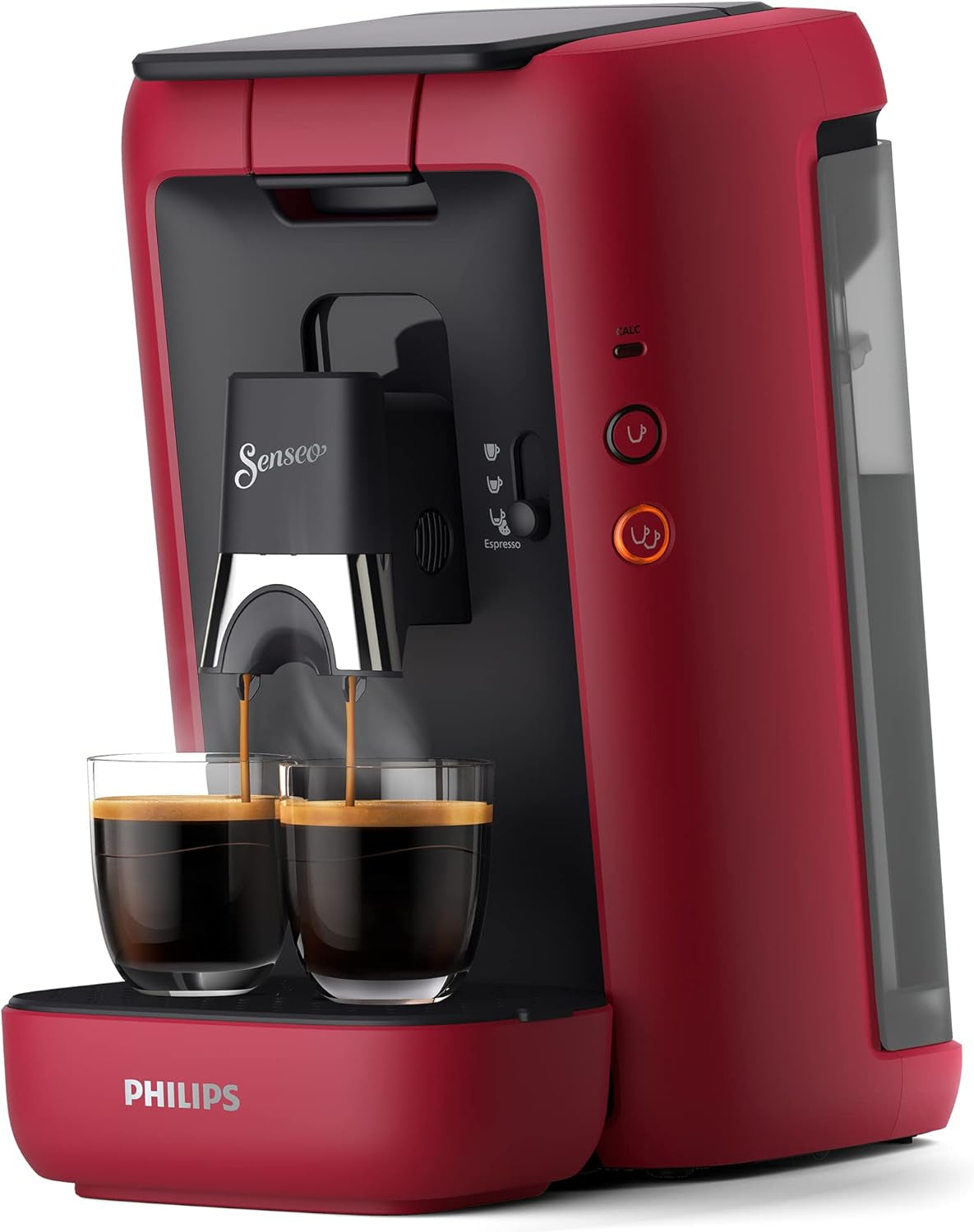 PHILIPS Senseo Maestro Cafetera Espresso de Cápsulas - Tecnología Intense Plus, Espresso de Alta Calidad, Diseño Ecológico, Depósito de Agua de 1,2 L, Función Memo, Indicador de Descalcificación (CSA260/60)