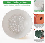 CSYY Macetas Juego de 7 macetas de plástico con sistema de riego 20,3/19/17,7/16,5/15,2/14/12,7 cm Macetas y platillo con autorriego para interiores y exteriores