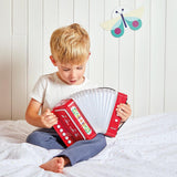 Janod - Acordeón Gioia - Instrumento musical para niños - Juego de roles y educación musical temprana - Con correa - A partir de 3 años, J07654 Jucarii Bebe Naty Shop