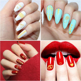 MWOOT 10 Hojas De Pegatinas De Uñas Doradas, Pegatinas De Arte De Uñas Abziehbilder, Juego De Pegatinas De Uñas Autoadhesivas 3D, Diseño De Bandas De Líneas, Diy Metallisch Nailart Aufkleber Maniküre Zubehör Für Nagel Dekoration