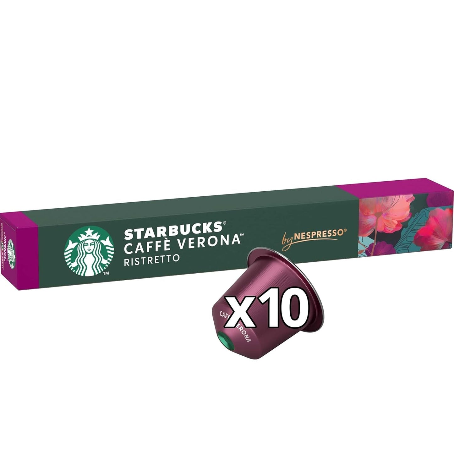 STARBUCKS Caffé Verona de Nespresso, tostado oscuro, café con cápsulas 10 x 10 (100 cápsulas)