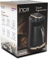 Cafetería turca Inca | Máquinas Türk Kahve | 250ml (1-4 tazas) | 400W | IKM-01 | Protección contra derrames y ebullición sin agua | Placa calefactora de acero inoxidable | Apagado automático | Para un café turco perfecto