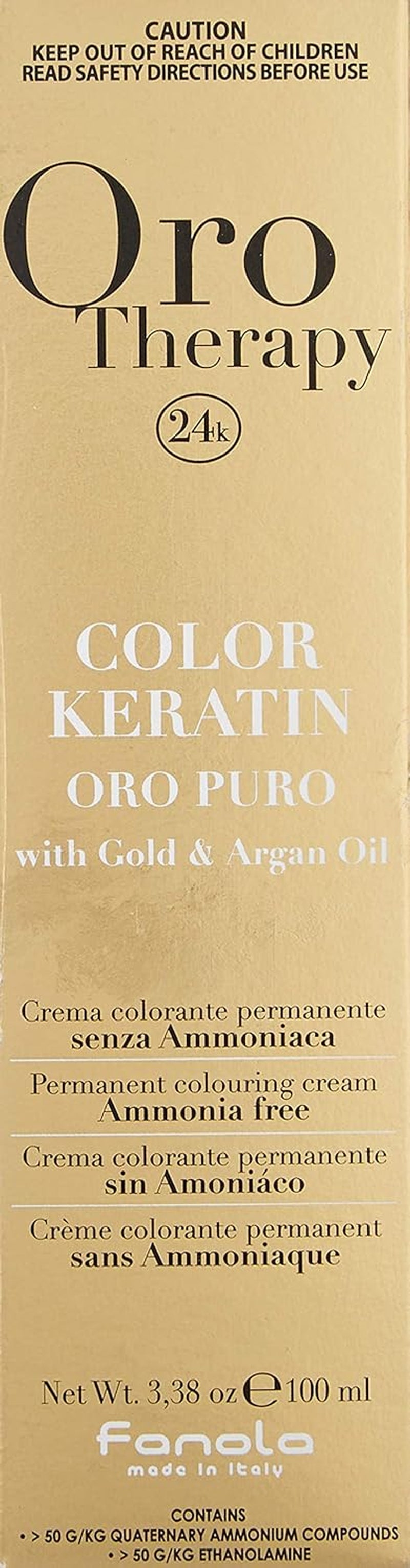 Fanola Oro Therapy Color Keratina 5.0 100ml Tinte para el cabello Naty Shop