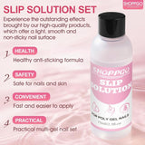 Solución alisadora Polygel, kit de solución antideslizante para uñas Polygel, solución alisadora de 75 ml, incluye 5 clips para puntas de uñas, 3 cepillos para uñas, 1 vaso de cristal, 100 hojas de limpieza