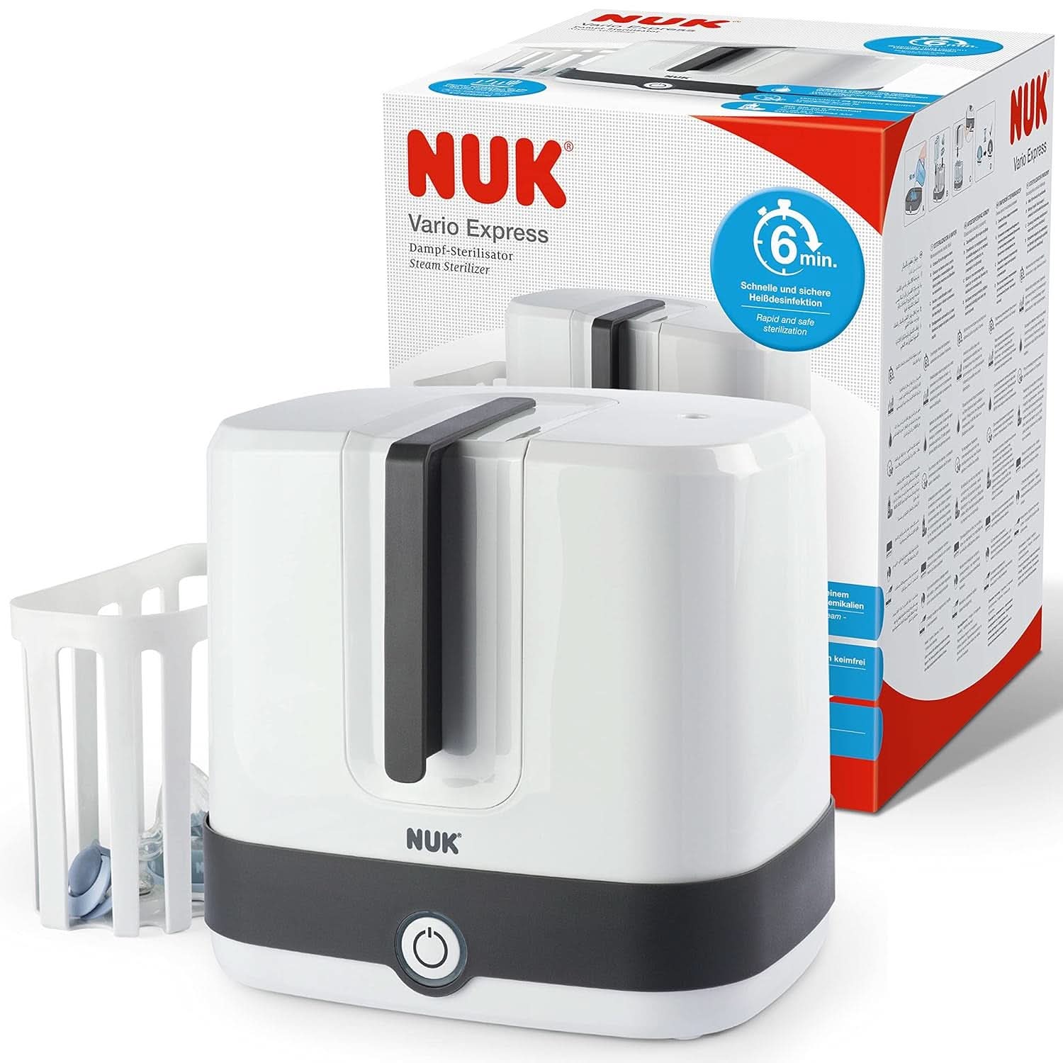 Set extractor de leche manual NUK, Almohada de silicona suave, 2 biberones perfectamente combinados, 150 ml Alimentación y Accesorios Lactancia Bebe Naty Shop Flaschesterilisator