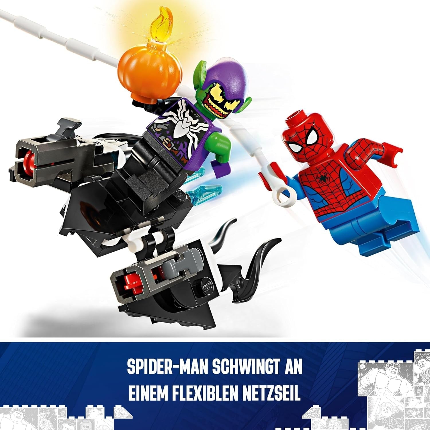 LEGO Marvel Coche de Carreras Spider-Man y Duende Verde Venom, Juguete de Juego de Roles Spidey con Figuras de Superhéroes y Coche para Construir, Regalo para Niños, Niños y Niñas de 7 Años 76279 Juegos de Construcción Beuche den LEGO-Store