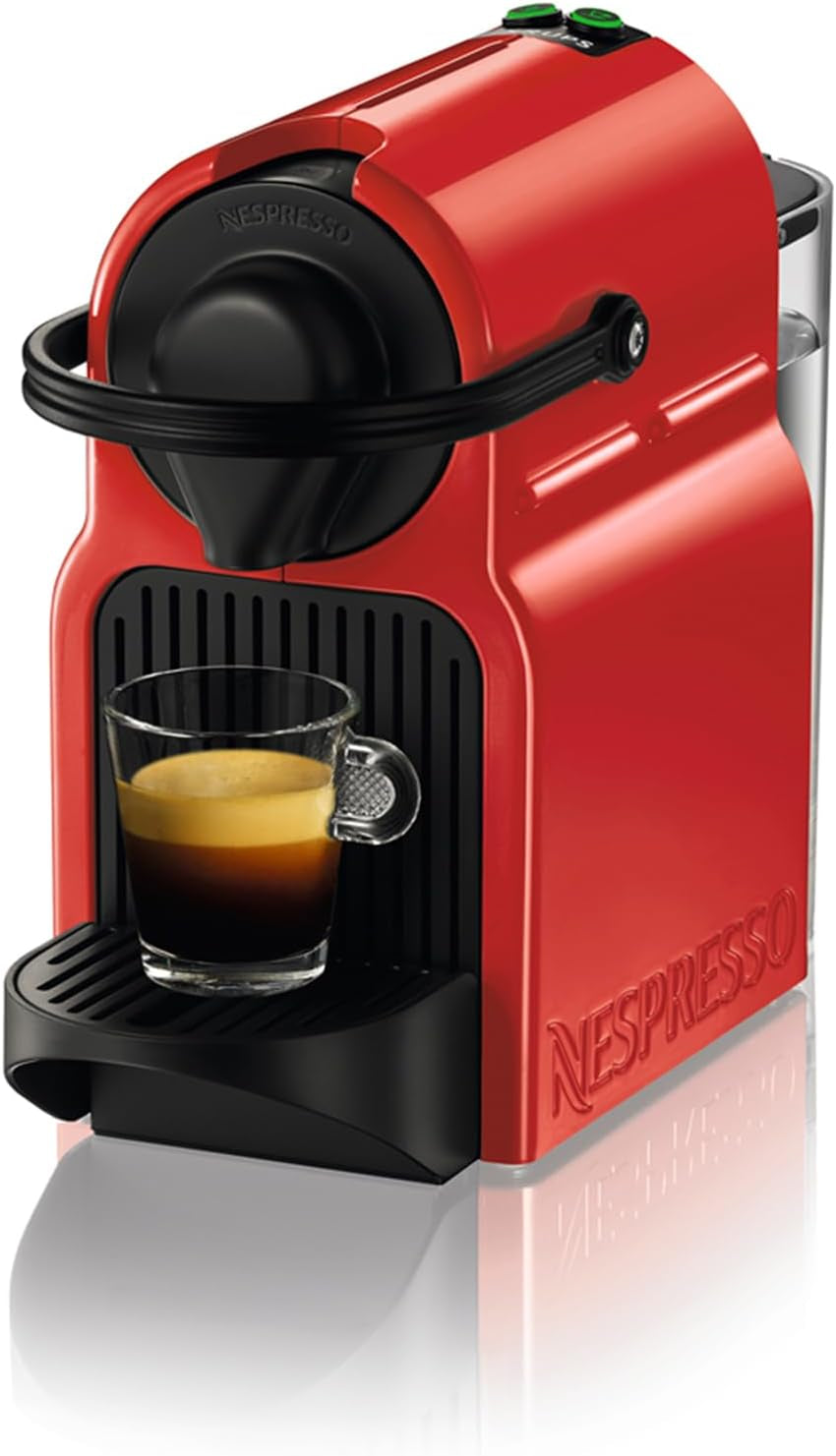 Krups Nespresso Inissia Cafetera Espresso - Máquina Espresso Compacta para Cápsulas de Café, Presión de 19 Bar, Calentamiento Rápido en 25 Segundos, Función de Ahorro de Energía, Depósito de Agua de 0,7 L, Roja, Modelo YY5506FD