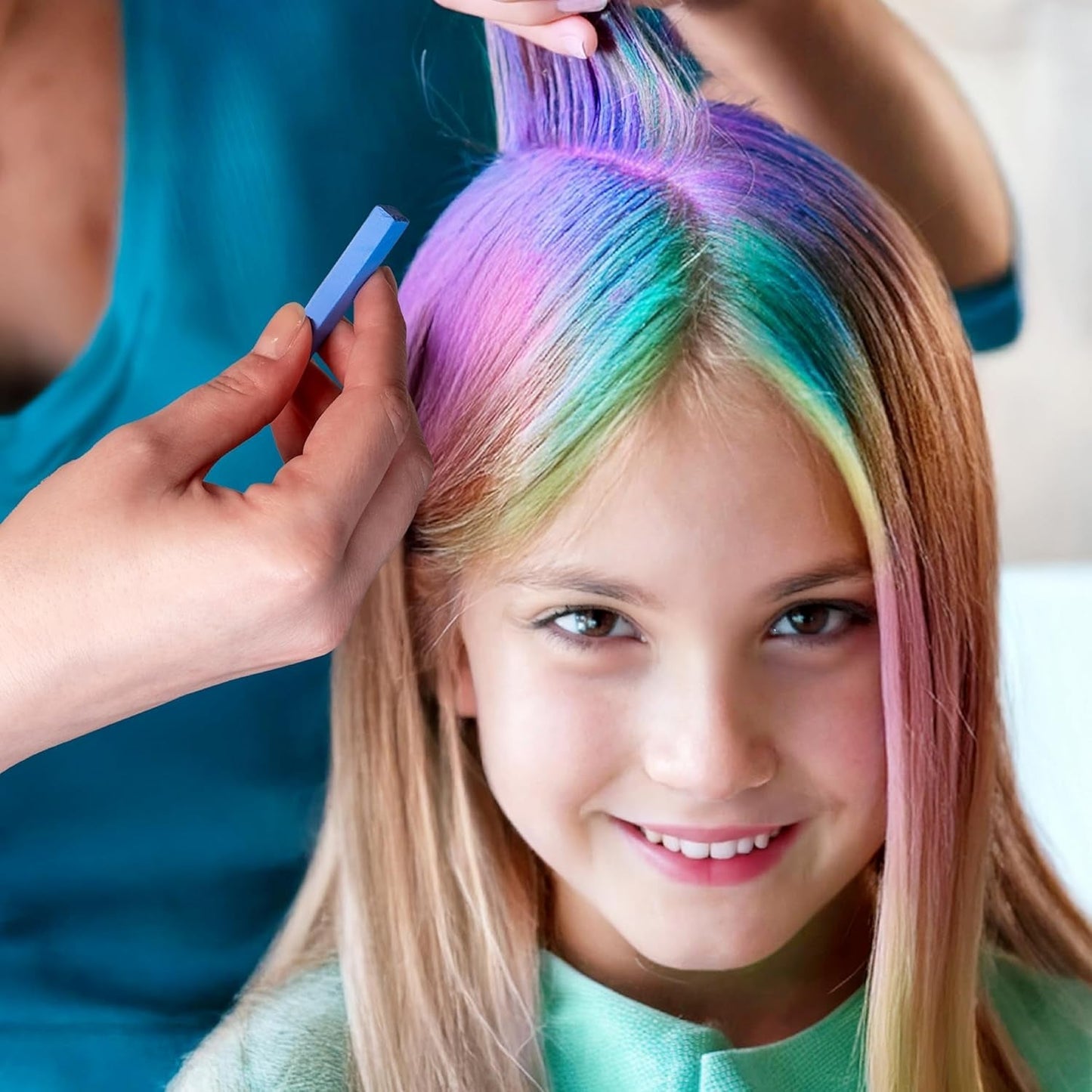 Set de lápices (carritos) para colorear el cabello de 12 colores vibrantes - fácil de usar - lavable - tinte para el cabello temporal - también para colores de cabello oscuros - como regalo Halloween Carnaval Cumpleaños Navidad Tinte para el cabello Naty Shop