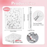 200 piezas Nail Art Schwamm Mit Metallgreifer,Nagelkunst Rendering Werkzeuge Mit Greifer,Sponge Nagel Pinsel,Nageldesign Zubehör Für Nail Art Rendering