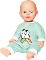 Heless 1181 - Mono para Muñeca con Diseño de Pingüino de Lunares Hecho de Suave Terciopelo con Bordado de Alta Calidad Talla 28-35cm
