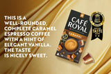 Café Royal con sabor a caramelo – Café compatible con Nespresso®, cremoso, helle Röstung, 100 % Arábica, Rainforest Alliance, 100 cápsulas