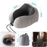 Almohada para el cuello, almohada para el cuello del avión, almohada de viaje, almohada para el cuello para adultos, almohada para el cuello del coche, almohada para el hogar, almohada ergonómica de espuma viscoelástica, lavable, espalda estrecha, ajustable, gris