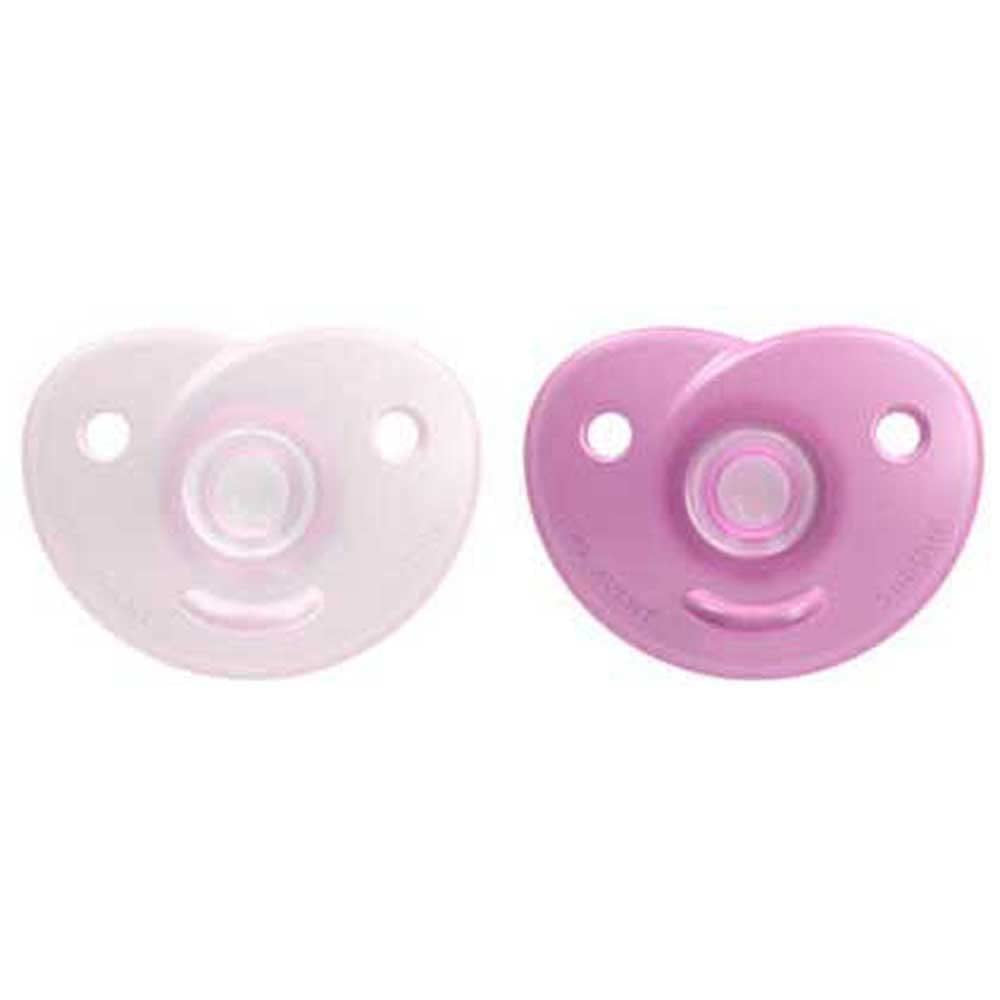 Philips AVENT Soothie - Chupete sin BPA para bebés de 0 a 6 meses, rosa/rosa claro (modelo SCF099/22)