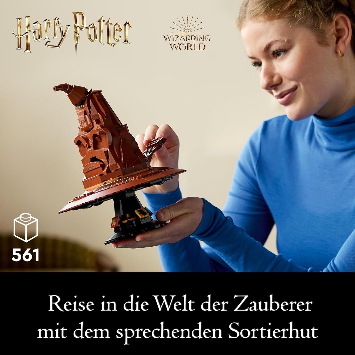 LEGO Harry Potter Sombrero parlante Modelo Hogwarts Película para adultos Regalo para mujeres Hombres Mamá Papá Con 31 combinaciones aleatorias de sonidos Te clasifica en tu casa de Hogwarts 76429 Juegos de construcción Besuche den LEGO-Store