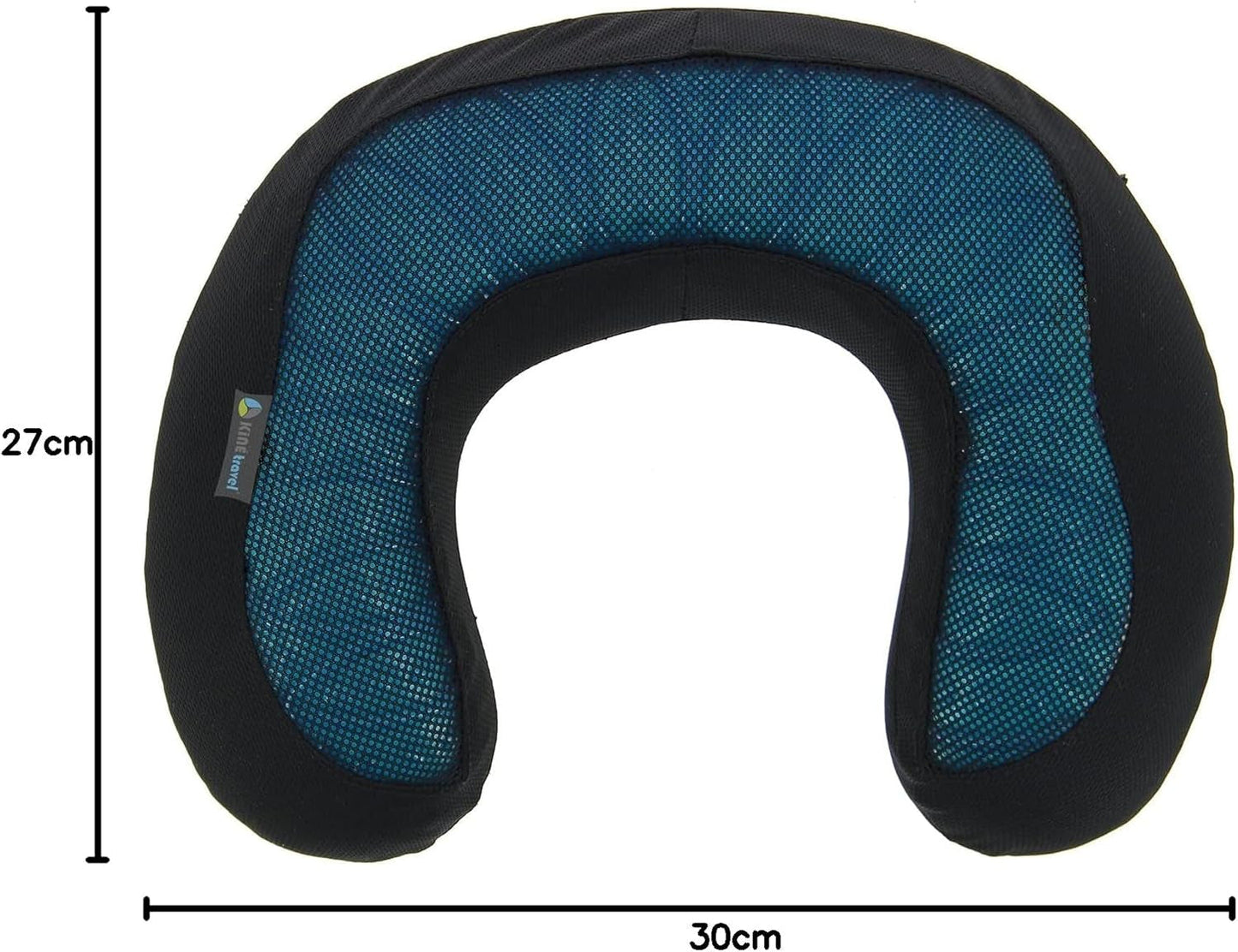 Kine Travel 169803 Almohada cervical de gel Physio Approved Almohada de viaje ergonómica Negro y azul Almohadas de viaje Naty Shop