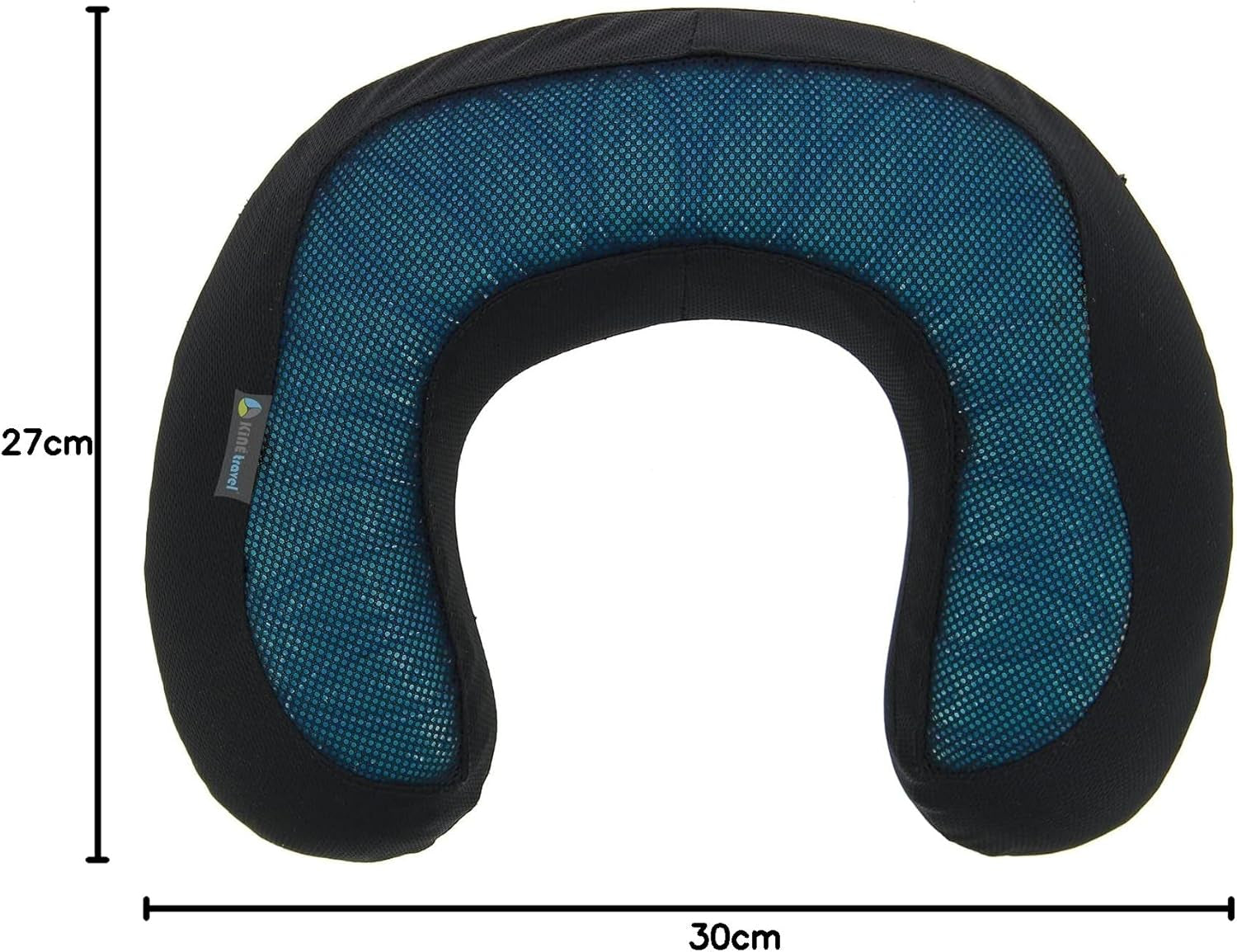 Kine Travel 169803 Almohada cervical de gel Physio Approved Almohada de viaje ergonómica Negro y azul Almohadas de viaje Naty Shop