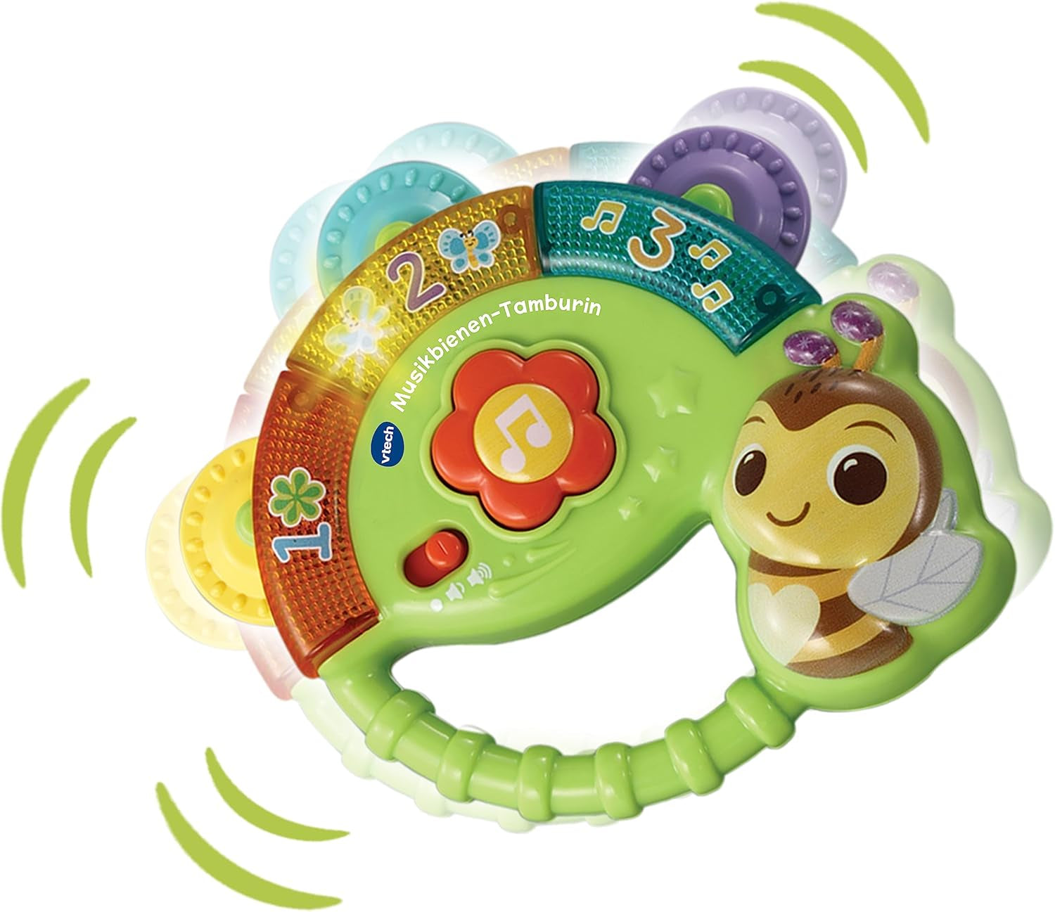 Vtech Pandereta Musical Abeja Bebé - Juguete musical con números, sonidos divertidos, frases y canciones - Para niños de 3 a 36 meses Juguetes para bebés Naty Shop
