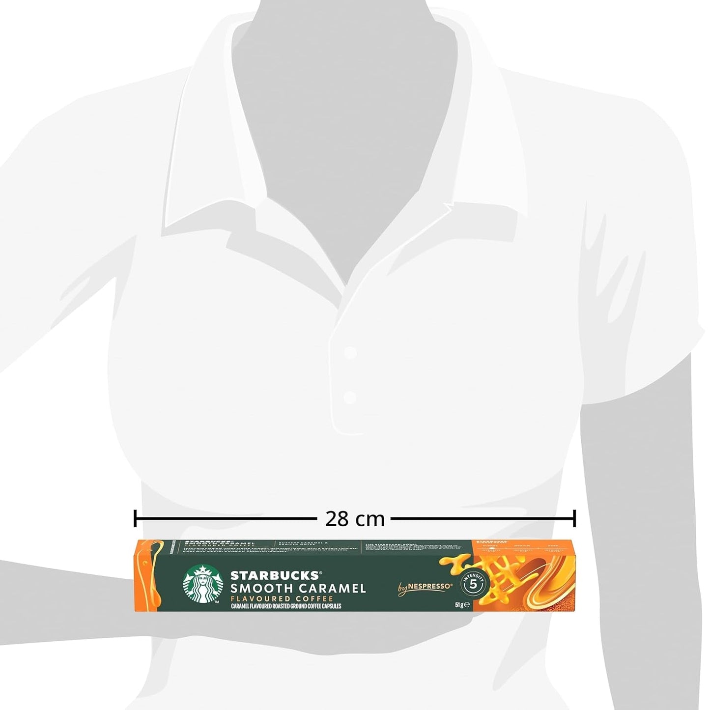 STARBUCKS de Nespresso, Helle Röstung, Karamell Aromatischen Kaffeekapseln 6 x 10 (60 Kapseln)
