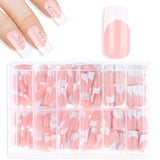 360 puntas adhesivas para uñas artificiales con caja de almacenamiento y lima de uñas (rectangular)