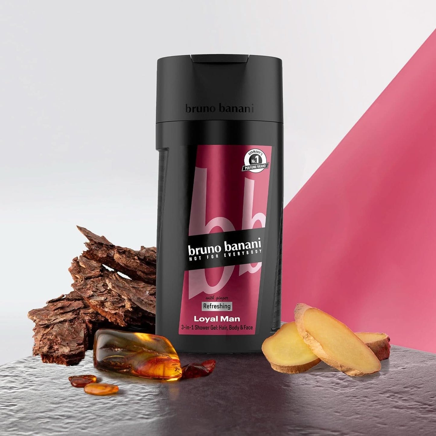 Bruno Banani Loyal Man gel de ducha 3 en 1 para cuerpo, cabello y rostro, hombre, 250 ml Ducha y baño Naty Shop