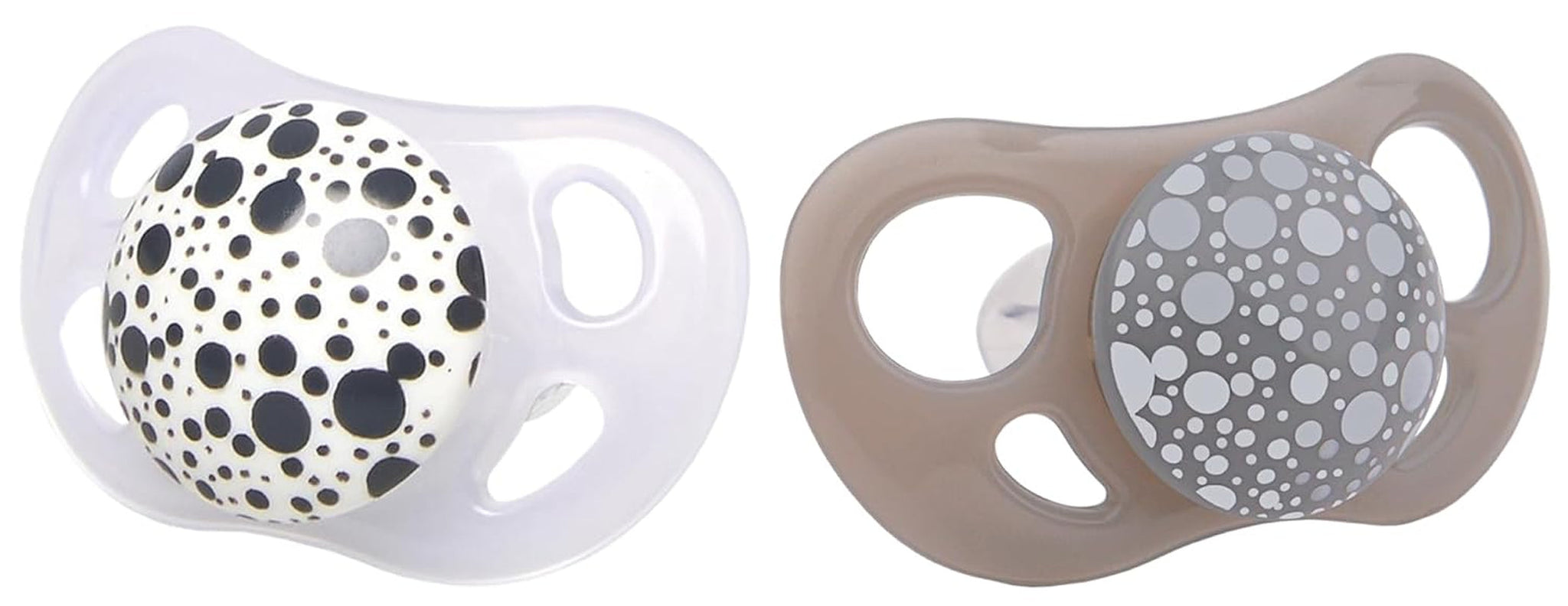 Chupetes para bebé Twistshake - Paquete de 2 | Forma de ortodoncia | Ultraligero | Tetina de silicona suave | Sin BPA | Apto para bebés a partir de 6 meses | Blanco grisáceo