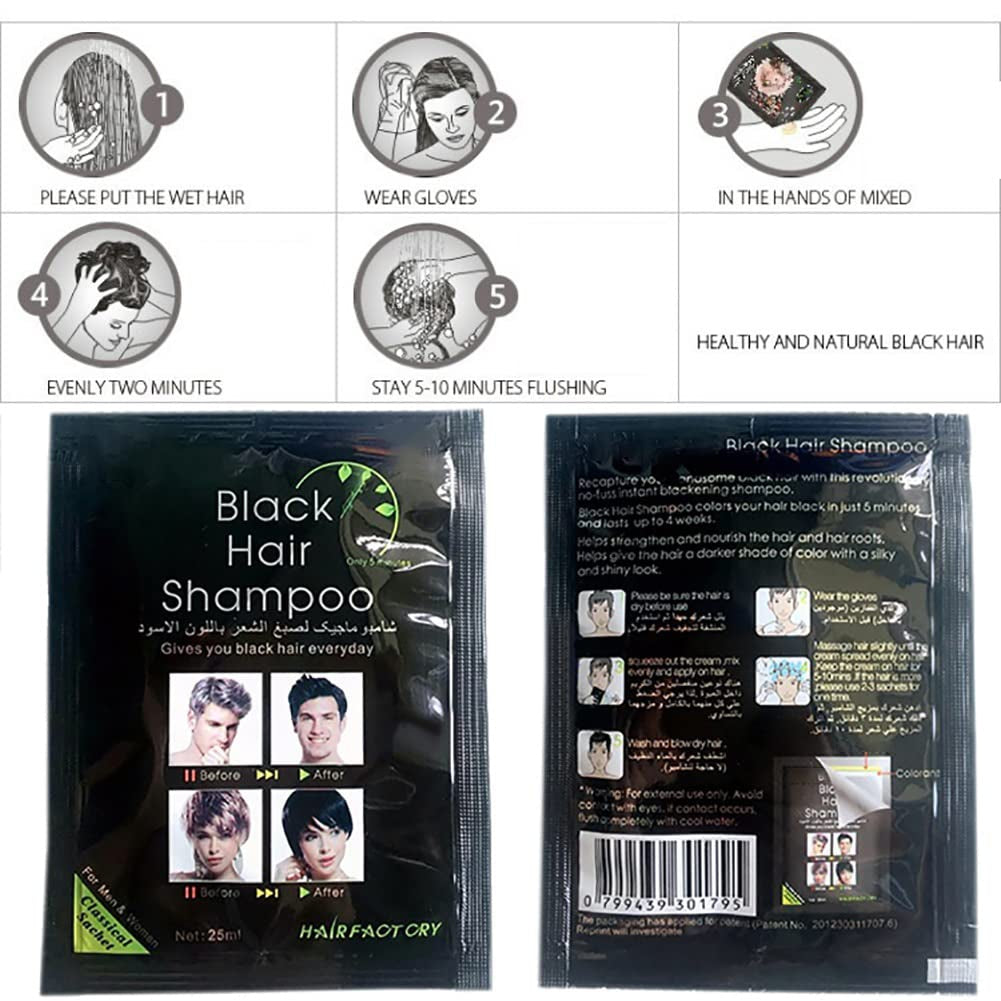 Color de cabello instantáneo Champú para tinte negro Dura 30 días Ingredientes naturales Naty Shop Tinte para el cabello