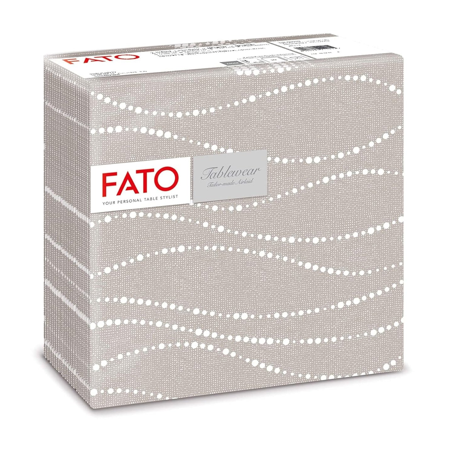 Fato - Servilletas de papel seco, airlaid, efecto textil, paquete de 50 servilletas, 40X40 plegadas en formato 4, Tropicana Decor