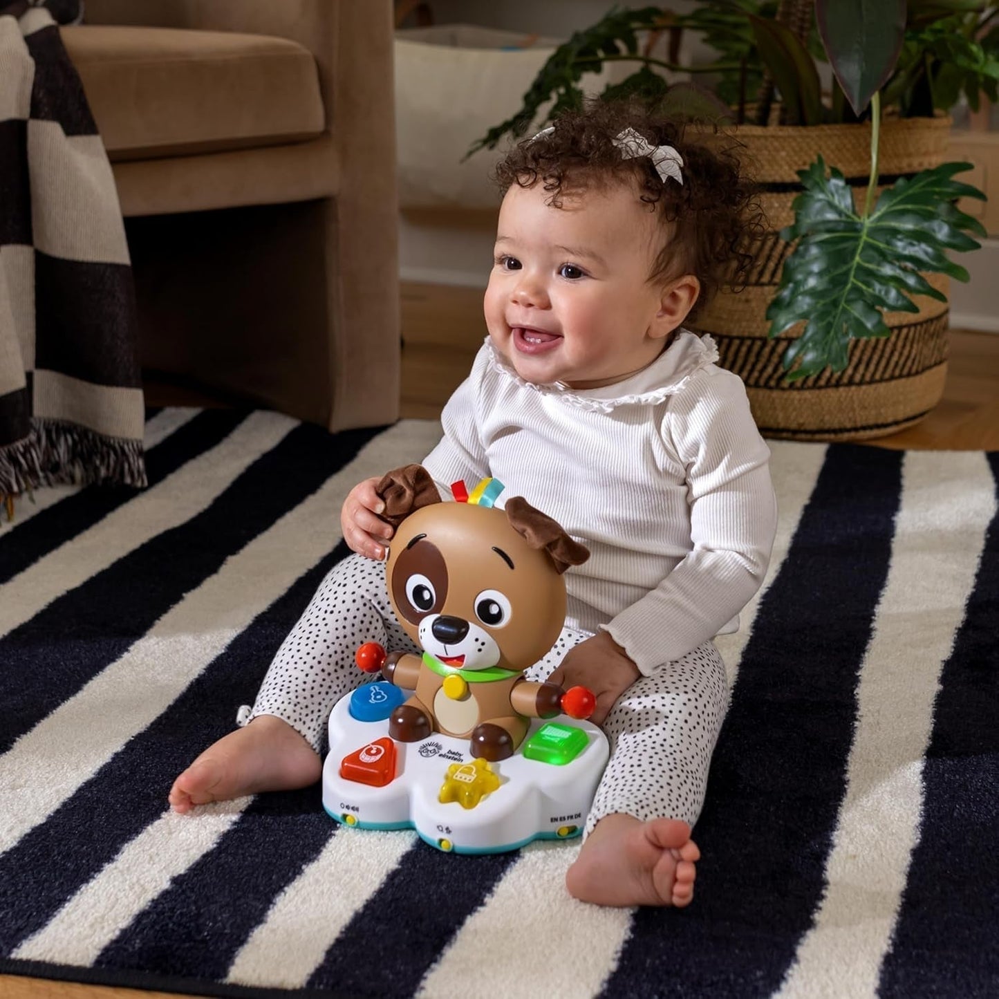Baby Einstein, Drum & Learn Dean Juguete Musical de Aprendizaje - Juguete Bebé Multisensorial, 2 Modos de Juego, Colores, Formas e Instrumentos, Más de 50 Sonidos, A Partir de 6 Meses Juguetes Bebé Naty Shop