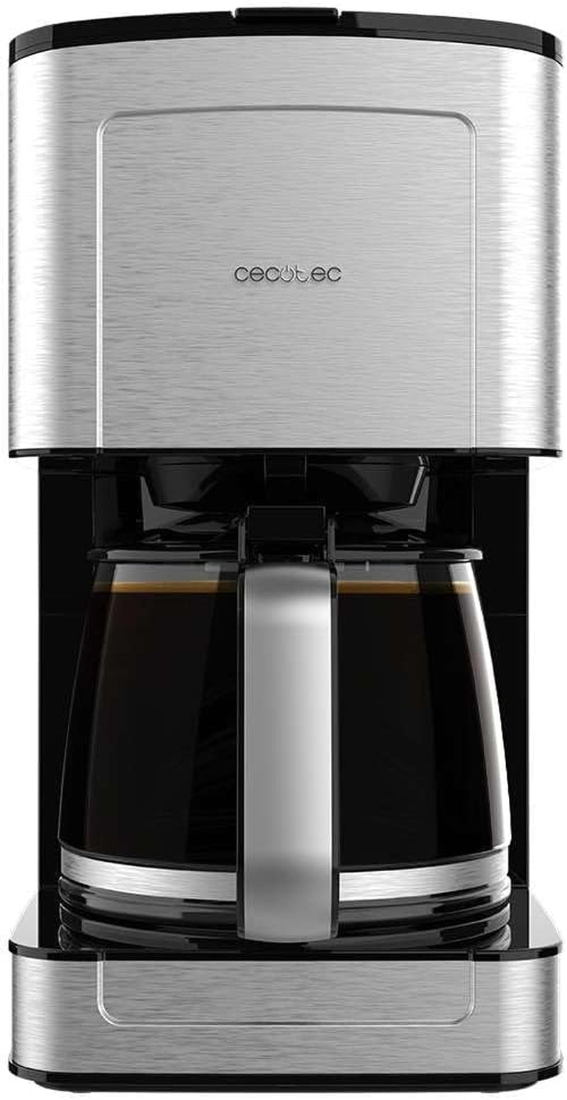 Espresso con filtro Cecotec Coffee 66 Drop and Touch, potencia 950 W, 1,5 L, 12 tazas, pantalla táctil, jarra de cristal, temporizador 24 horas, 6 interruptores, filtro de malla reutilizable